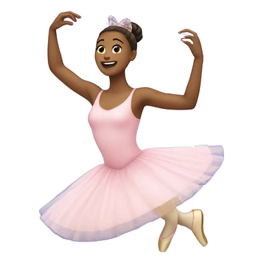 Ballerina throwing confetti sticker