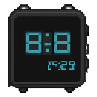 Retro digital clock sticker