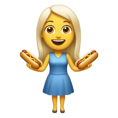 White women eating hotdog sticker