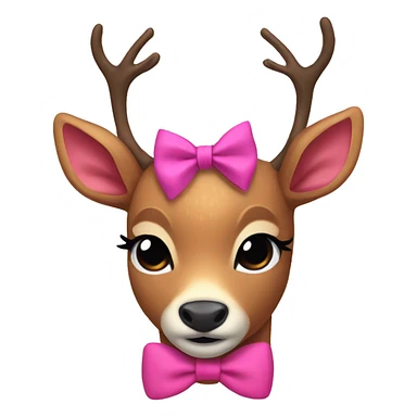 pink bow deer taking zyns  sticker