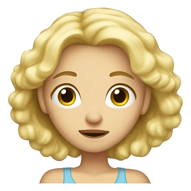 Blonde girl wants to sleep sticker