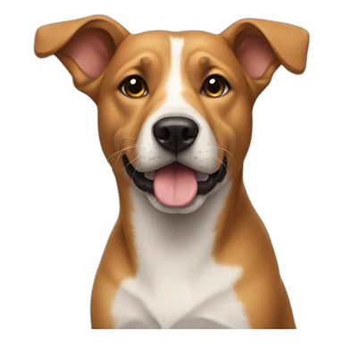 dog with flower sticker