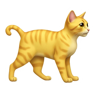 Yellow lombax-cat full body sticker