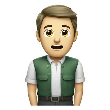 Man in a pickle sticker