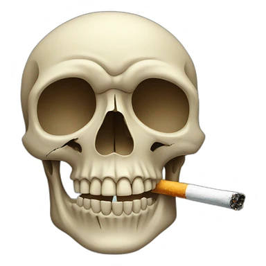 Skull and cigarette  sticker