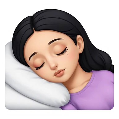 Ariana Grande sleeping with black hair  sticker