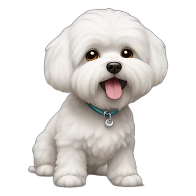 bichon havanais noir sticker