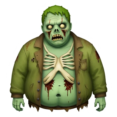 Fat zombie sticker