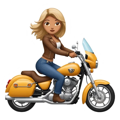 woman with big breasts riding a motorcycle sticker