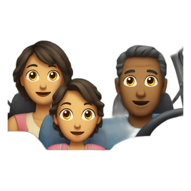 Family in car sticker
