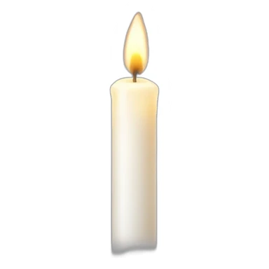 Long white Candle with light  sticker