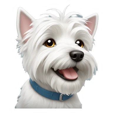 Westie smiling sticker
