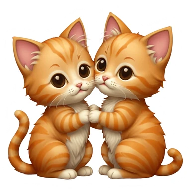 Two kitty kissing sticker