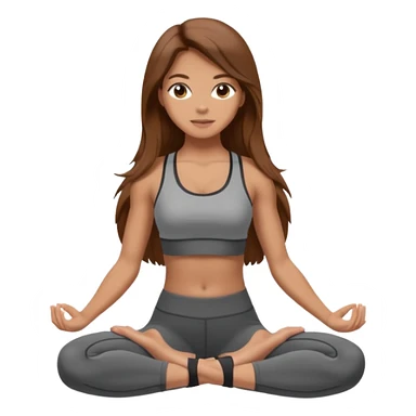 Pilates girl tan skin and brown long hair  sticker
