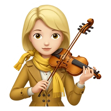 Violinist + yellow scarf. sticker