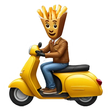 Poutine en scooter sticker