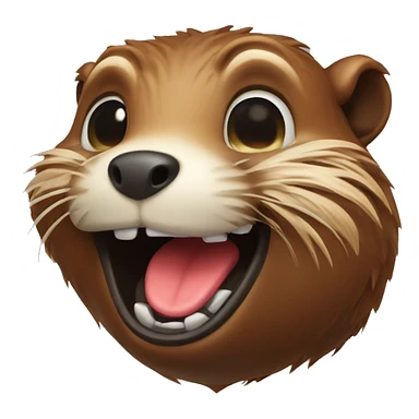 Laughing beaver  sticker