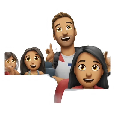 perrsona sorprendida en un bus sticker