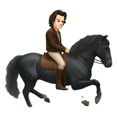 Harry Styles with a fishbowl on a horse  sticker