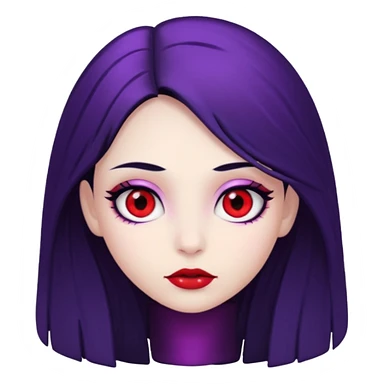 Démon fille violet sticker