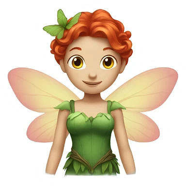 Red hair fairy sticker