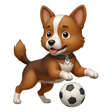 Ftbol oynayan köpek sticker