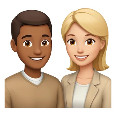 man and woman talking to each other sticker