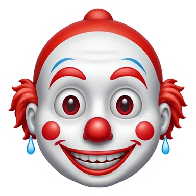 Watery eyes emoji and Merge with 🤡  sticker