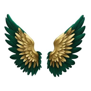 Dark green and gold Victoria secret wings sticker