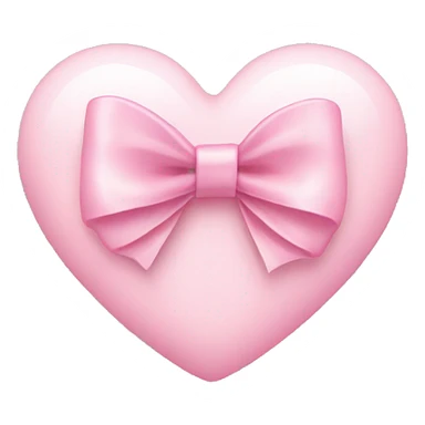 light pink heart with a bow sticker