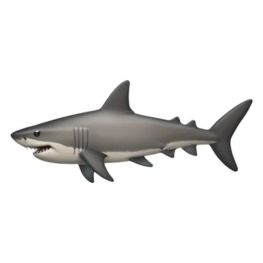 Muscular shark sticker