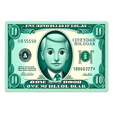 Teal $1 million sticker