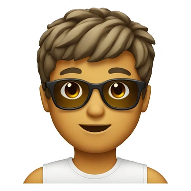 Boy wearing sunglasses sticker