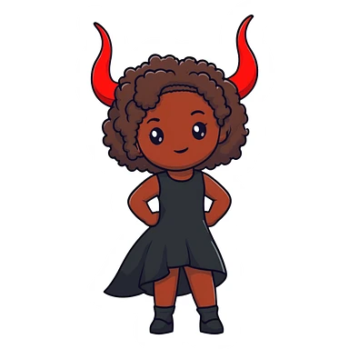 Demon girl sticker
