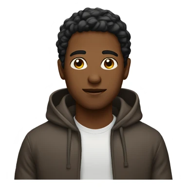 Brown skin guy with hoodie on sticker