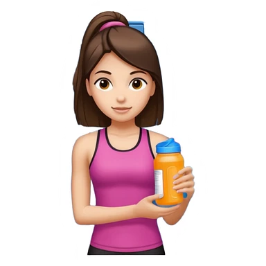 Girl’s gym locker with sports drink inside sticker