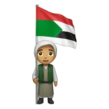 muslim men Palestine flag sticker