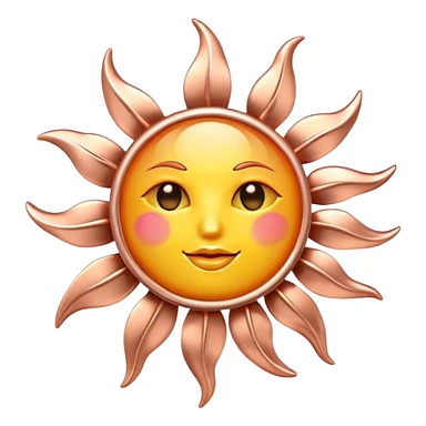 Rose gold sun sticker