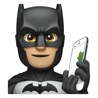 Batman with iPhone sticker