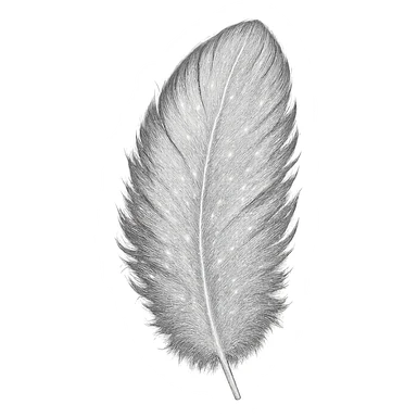 sparkly white feather sticker
