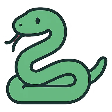 a snake icon sticker