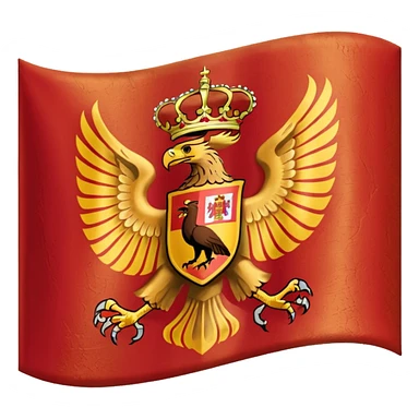 Bandera de españa tricolor actual con un águila marrón en el escudo sticker