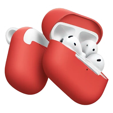 Red AirPods  sticker