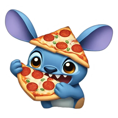 stich eat pizza sticker
