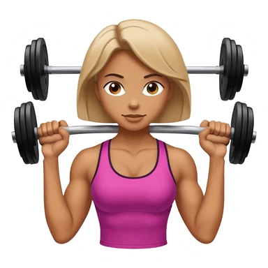 donna che solleva pesi sticker