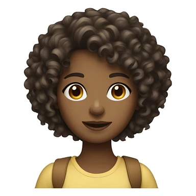 Graphic Designer brunette curly hair girl with laptop sticker