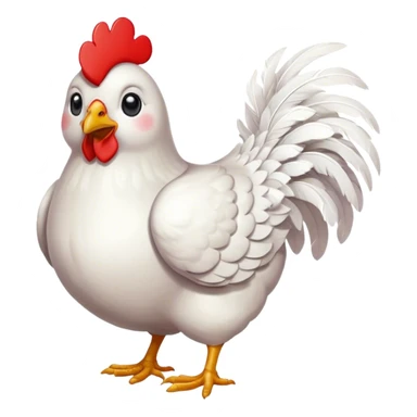 Chicken with heart eyes  sticker