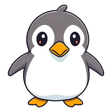 ironic shocked pingu sticker