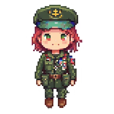 A technician in military uniform sticker