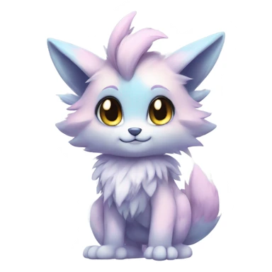 Anthro-Pastel-Fur-Sona-Chibi-Shiny-Fakémon full body sticker